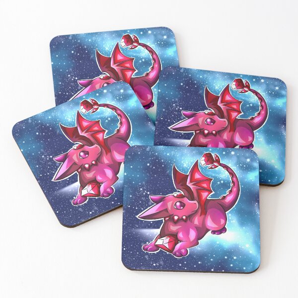 Item preview, Crystal Dragons | Ruby | Galaxy background designed and sold by shirinsart.