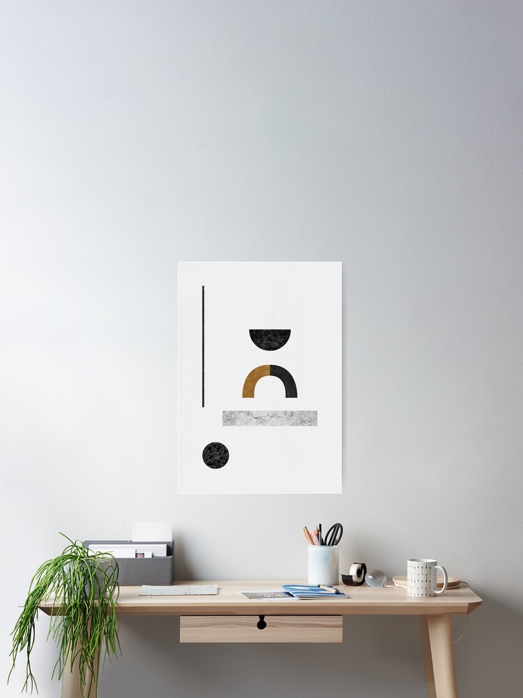Thumbnail 2 of 3, Poster, Abstract Geometric III designed and sold by OraraStudio.