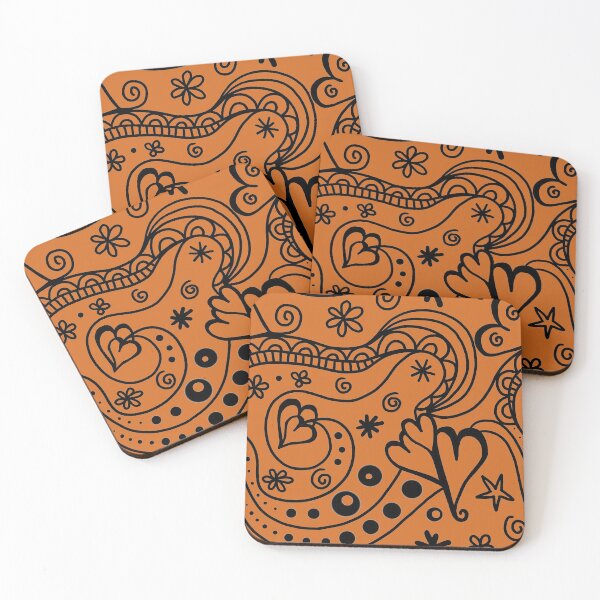 Item preview, chocolate brown seamless heart designed and sold by atevern.
