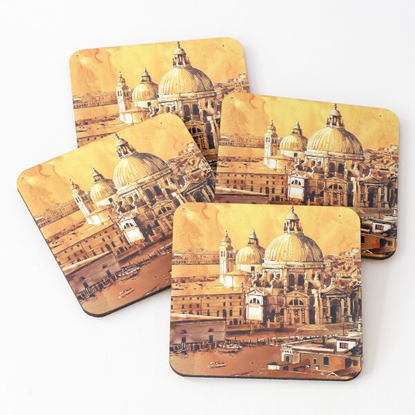 Item preview, Basilica di Santa Maria in Venice, Italy.  Watercolor painting of Venice designed and sold by rfoxphoto.