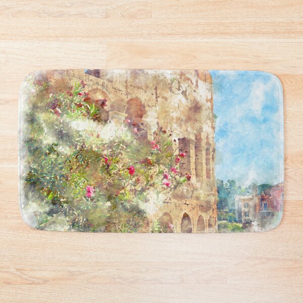 Item preview, blooming rhododendron on a background of Colosseum designed and sold by amekamura.
