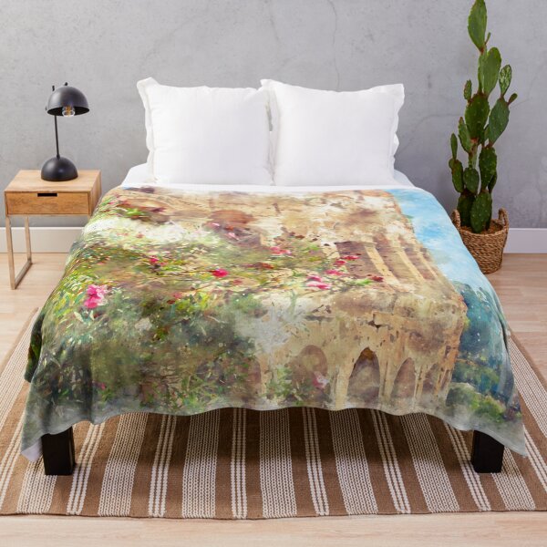 Item preview, blooming rhododendron on a background of Colosseum designed and sold by amekamura.
