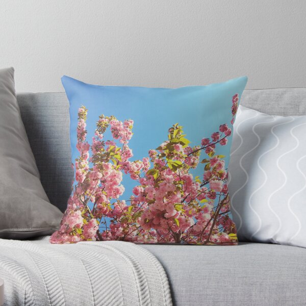 Floral Gift - Cherry Blossoms Photography - Gardener Present Throw Pillow