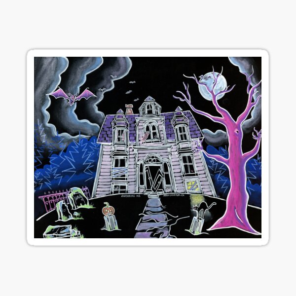 Spooky Haunted House - Lunenburg Nova Scotia  Sticker
