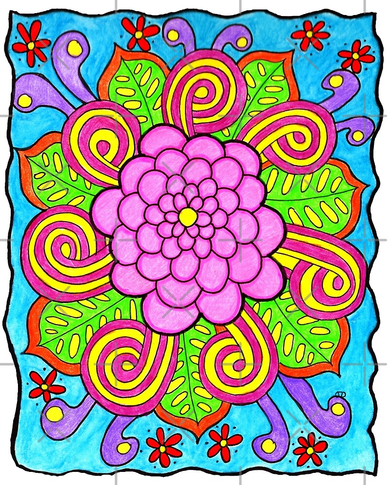"Hippie Mandala" by coloringiship | Redbubble