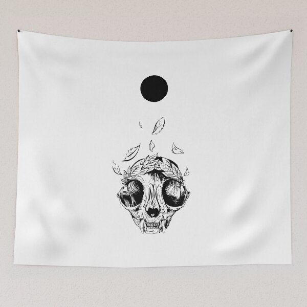 Item preview, The concept of winning (lucky cat skull + laurel wreath) designed and sold by geep44.