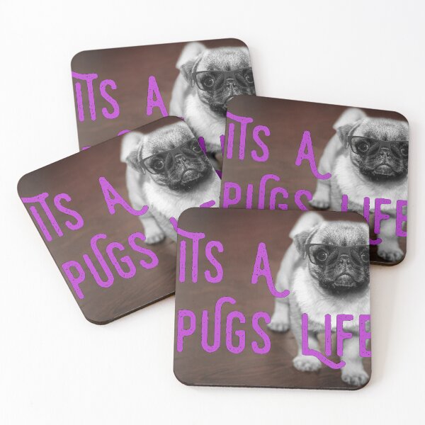 Item preview, It's a Pugs Life Wooden Background designed and sold by tribbledesign.