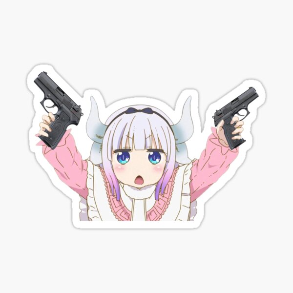 Kanna avec les pistolets Sticker