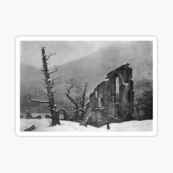 Item preview, Caspar David Friedrich - Winter - Monk in the Snow designed and sold by ArtExpression.