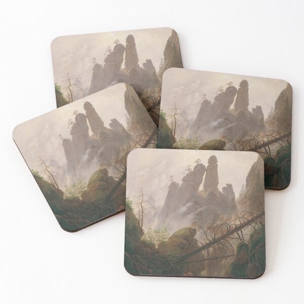 Item preview, Caspar David Friedrich - Rocky Ravine in the Elbe Sandstein Mountains designed and sold by ArtExpression.