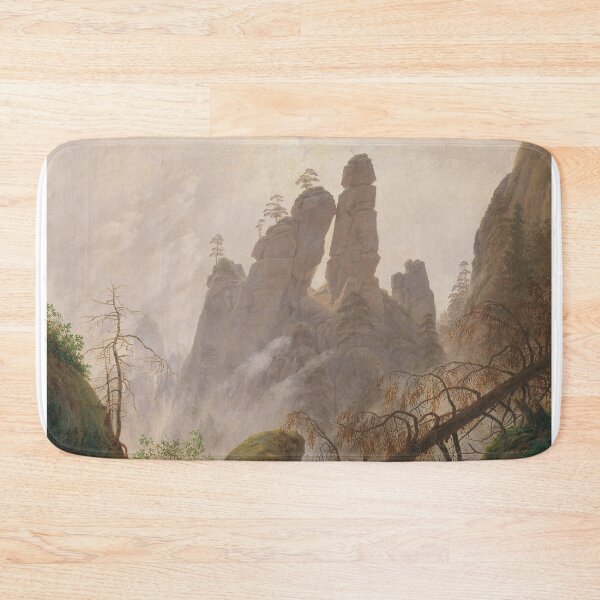 Item preview, Caspar David Friedrich - Rocky Ravine in the Elbe Sandstein Mountains designed and sold by ArtExpression.