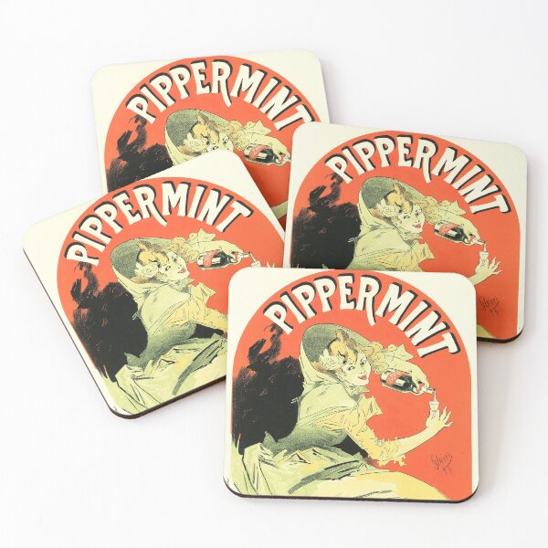 Item preview, PIPPERMINT Mint Liqueur Aperitif Alcohol Beverage Jules Cheret Vintage French designed and sold by retroposters.
