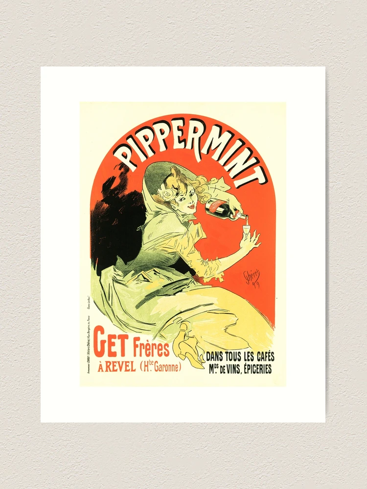 PIPPERMINT Mint Liqueur Aperitif Alcohol Beverage Jules Cheret