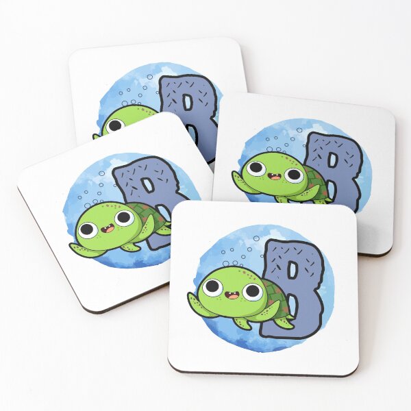 Item preview, Monogram B Turtley Awesome designed and sold by kidsmonogram2.