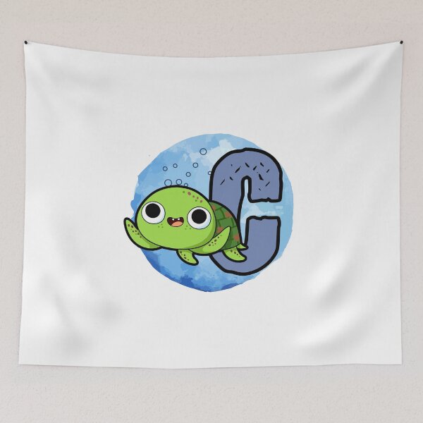 Item preview, Monogram C Turtley Awesome designed and sold by kidsmonogram2.