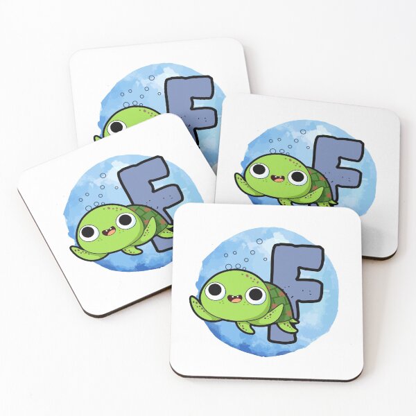 Item preview, Monogram F Turtley Awesome designed and sold by kidsmonogram2.