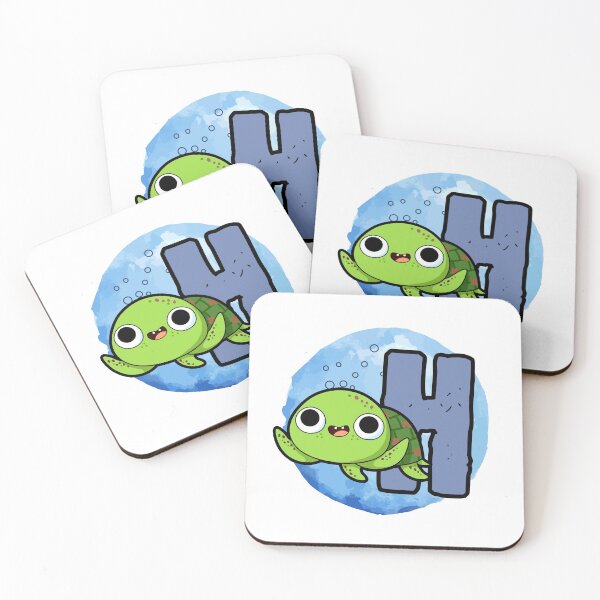 Item preview, Monogram H Turtley Awesome designed and sold by kidsmonogram2.