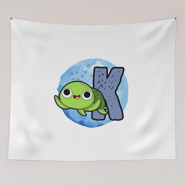 Item preview, Monogram K Turtley Awesome designed and sold by kidsmonogram2.