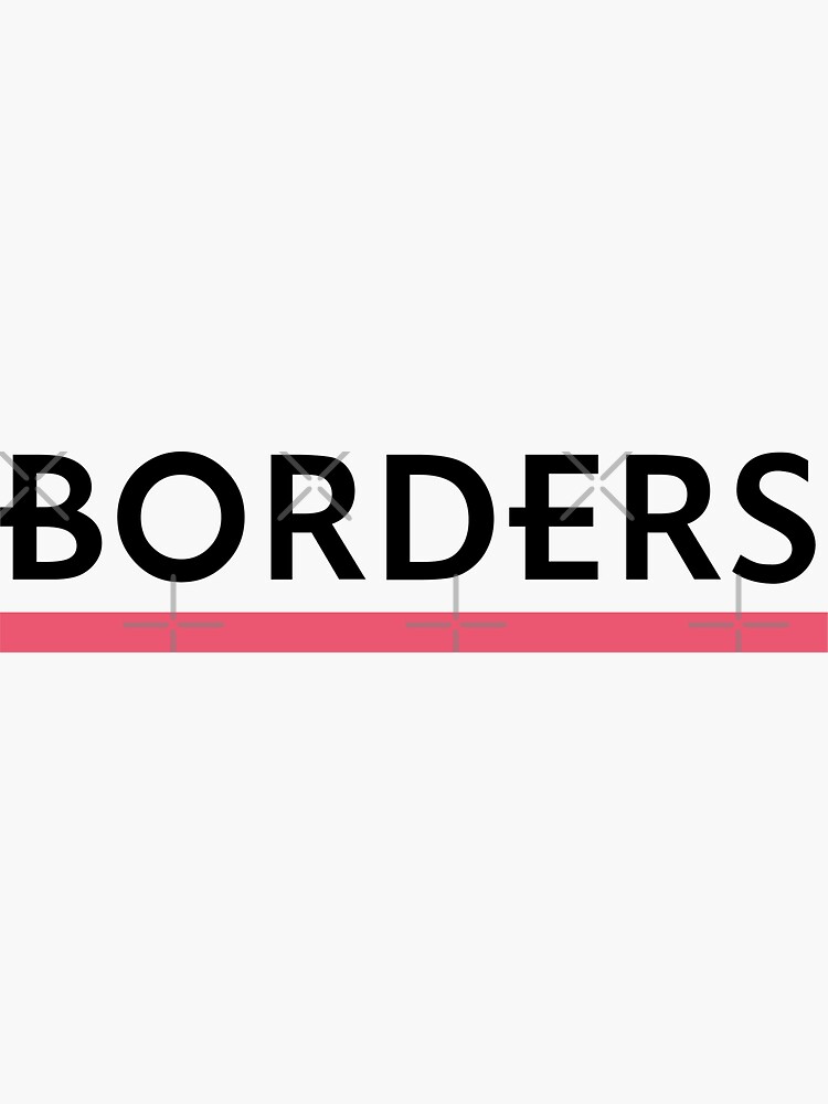 "Borders Books, Music, Cafe" Sticker for Sale by fandemonium Redbubble