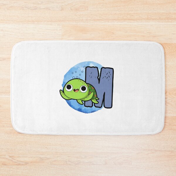 Item preview, Monogram M Turtley Awesome designed and sold by kidsmonogram2.