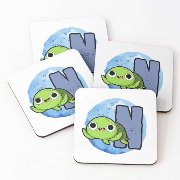 Item preview, Monogram N Turtley Awesome designed and sold by kidsmonogram2.