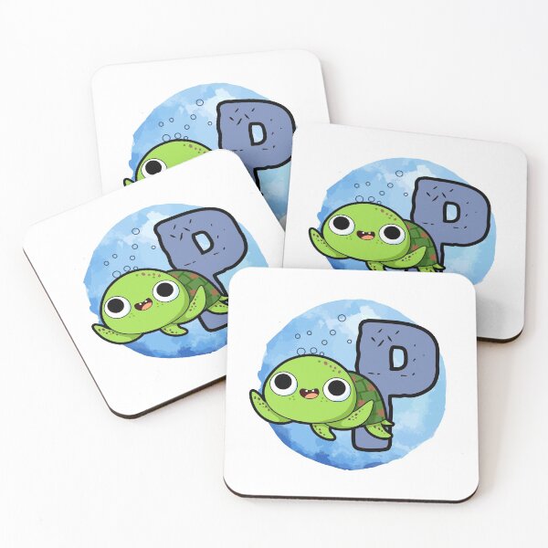 Item preview, Monogram P Turtley Awesome designed and sold by kidsmonogram2.