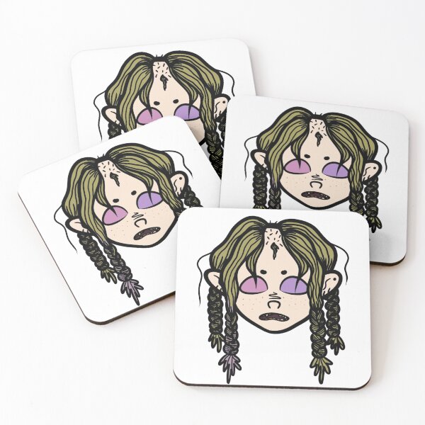 Item preview, Shaved Head Punk Girl Portrait designed and sold by omnishamblesart.