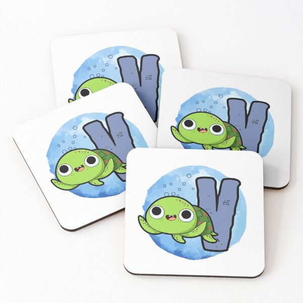 Item preview, Monogram V Turtley Awesome designed and sold by kidsmonogram2.