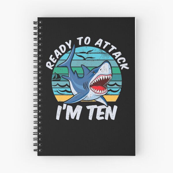 Item preview, 10th Birthday Shark Ready Attack I'm 10 Year Old Gift  designed and sold by Nikolaienko Artem.
