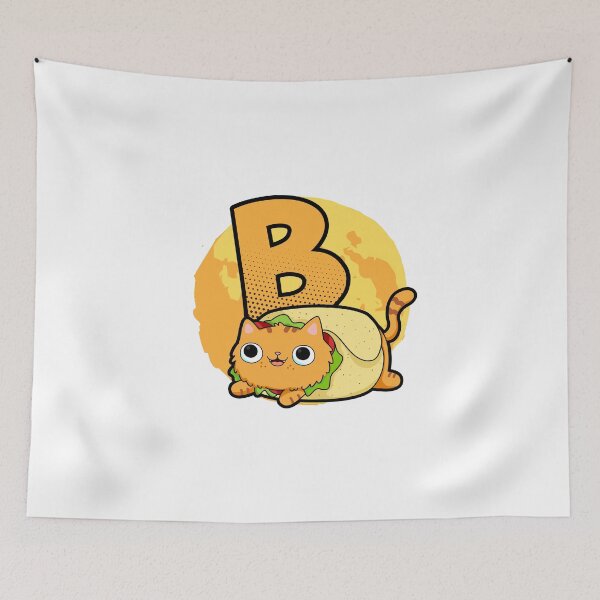 Item preview, Monogram B Purrito designed and sold by kidsmonogram2.
