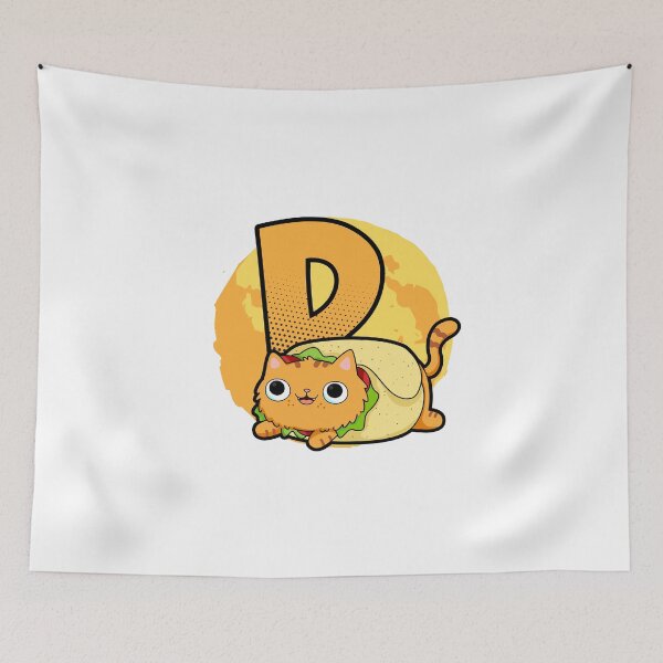 Item preview, Monogram D Purrito designed and sold by kidsmonogram2.