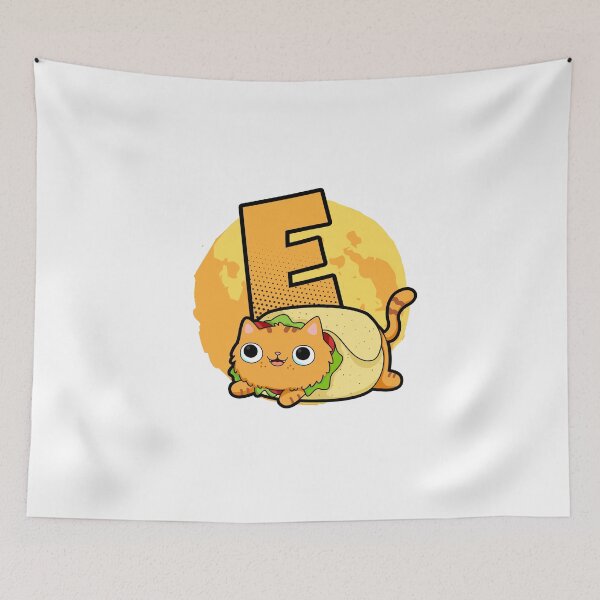 Item preview, Monogram E Purrito designed and sold by kidsmonogram2.