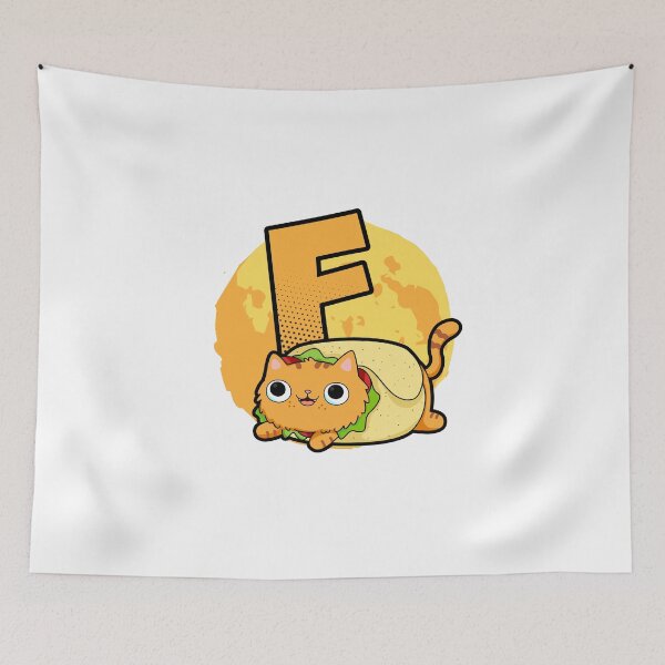 Item preview, Monogram F Purrito designed and sold by kidsmonogram2.