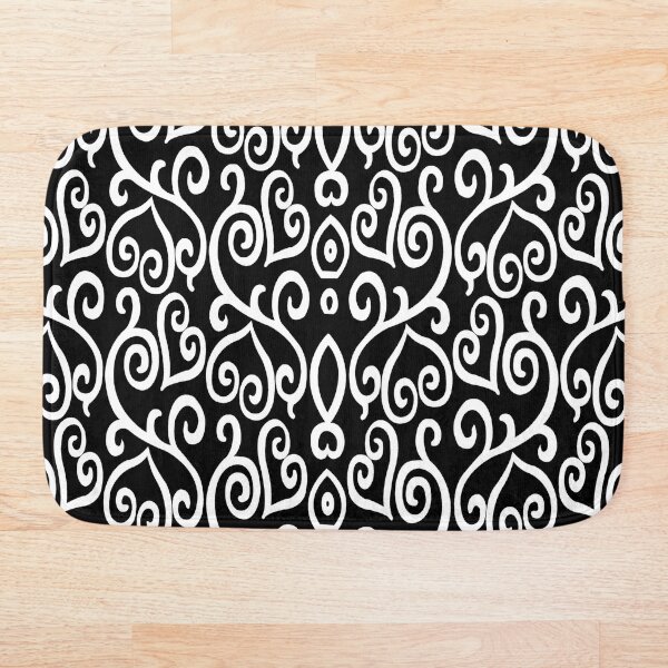 Item preview, Black and White Heart Pattern designed and sold by Hena Tayeb.