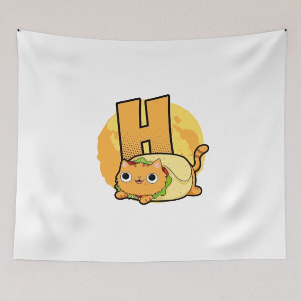Item preview, Monogram H Purrito designed and sold by kidsmonogram2.