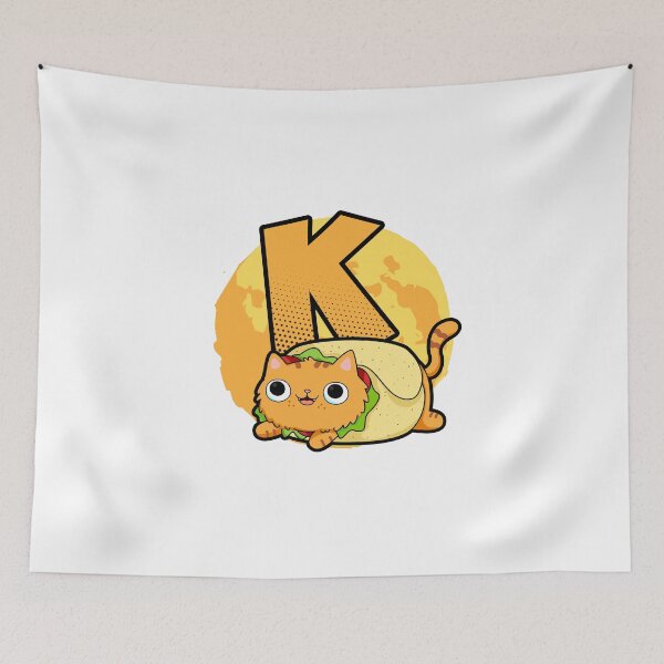 Item preview, Monogram K Purrito designed and sold by kidsmonogram2.