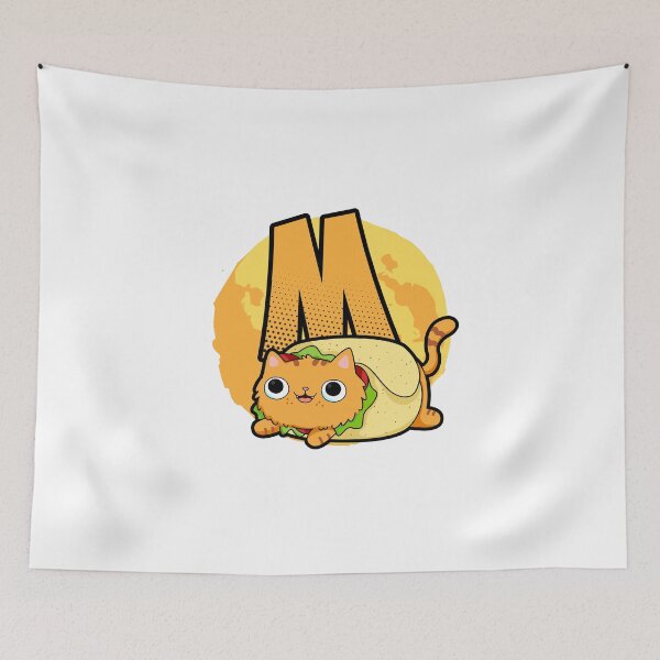 Item preview, Monogram M Purrito designed and sold by kidsmonogram2.