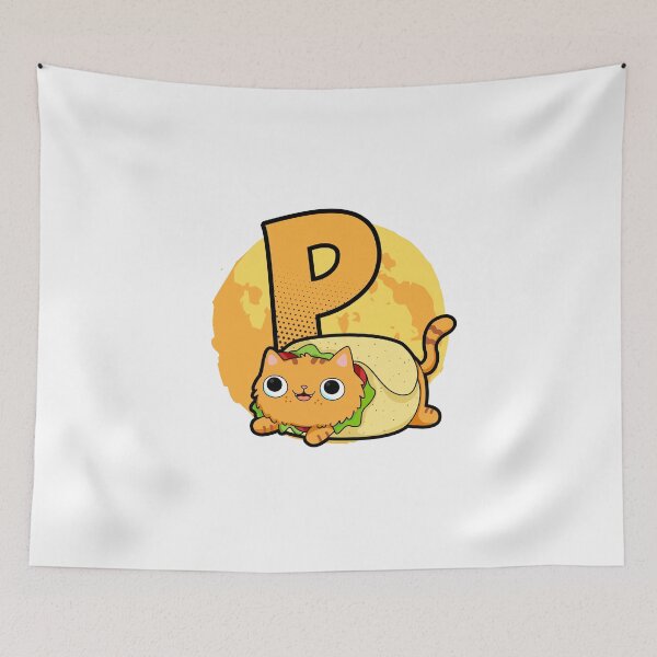 Item preview, Monogram P Purrito designed and sold by kidsmonogram2.
