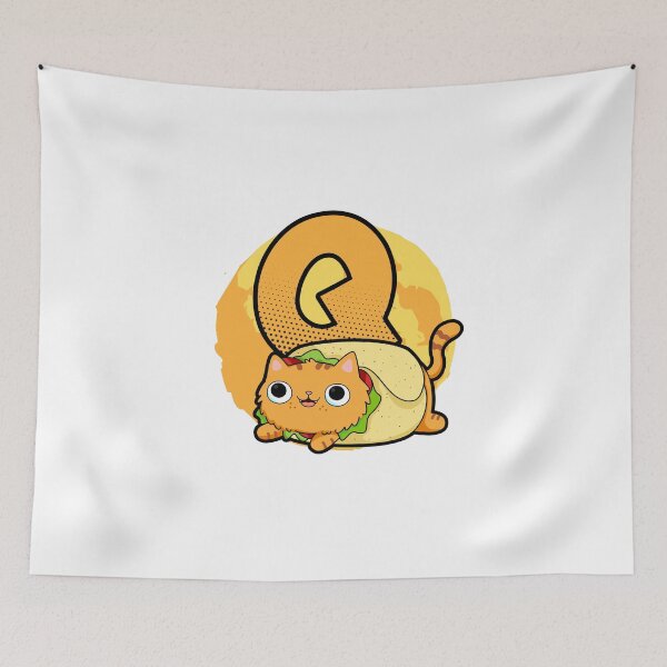 Item preview, Monogram Q Purrito designed and sold by kidsmonogram2.