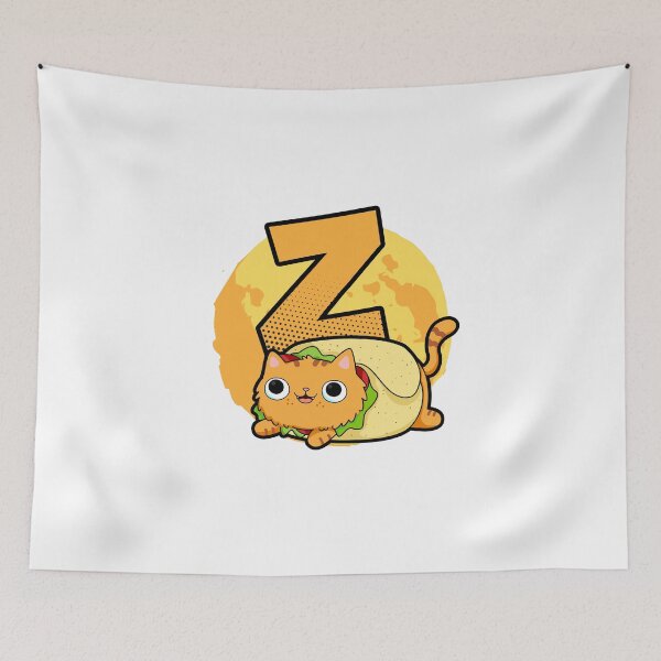 Item preview, Monogram Z Purrito designed and sold by kidsmonogram2.