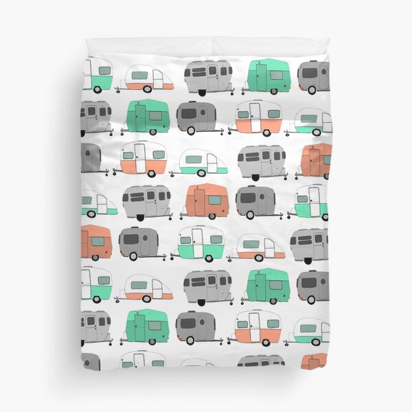 caravan print duvet cover