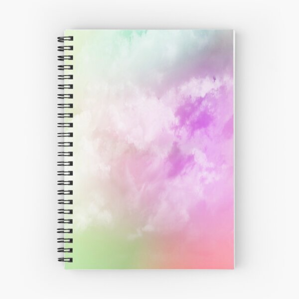 Item preview, Rainbow fluffy clouds on a colorful sky background designed and sold by by-jwp.