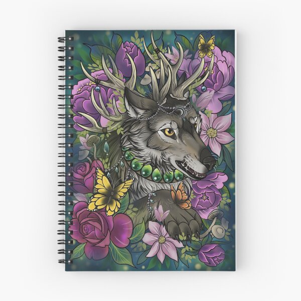 Item preview, Forest god wolf with antlers  designed and sold by katmewkitty.