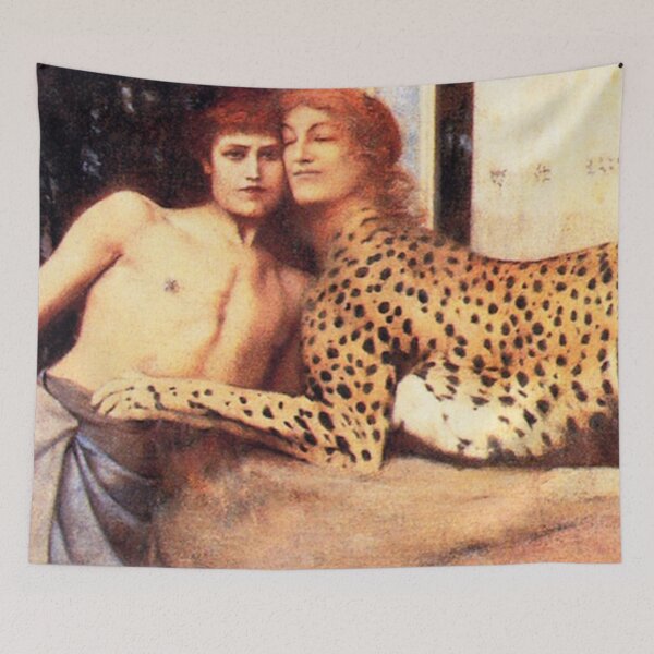 Item preview, The Caresses, 1896 by Fernand Khnopff - Sphinx Symbolism art designed and sold by Bebichic.