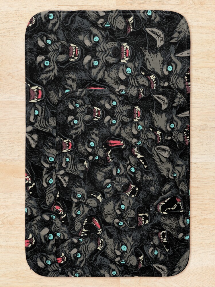 Alternate view of Wolf Pack Pattern Bath Mat