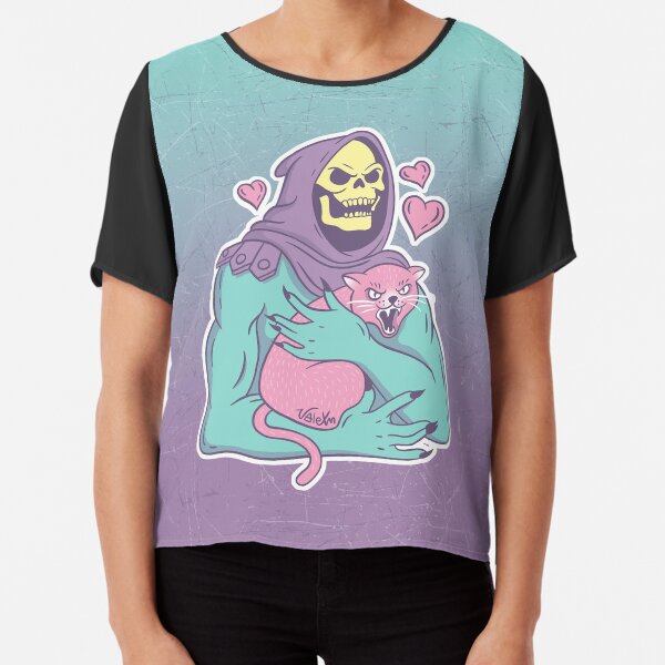 Skeletors Katze Chiffon Top