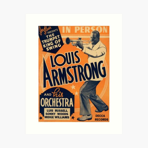 Louis Armstrong Vintage Art Print