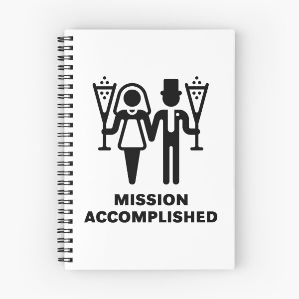 Item preview, Mission Accomplished (Wedding / Marriage / Sparkling Wine / Black) designed and sold by MrFaulbaum.
