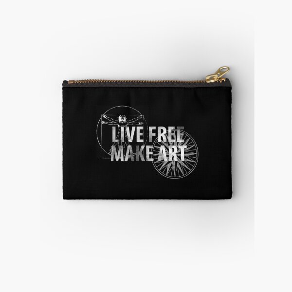 Item preview, Live Free Make Art Vitruvian Grunge designed and sold by 13Moons.