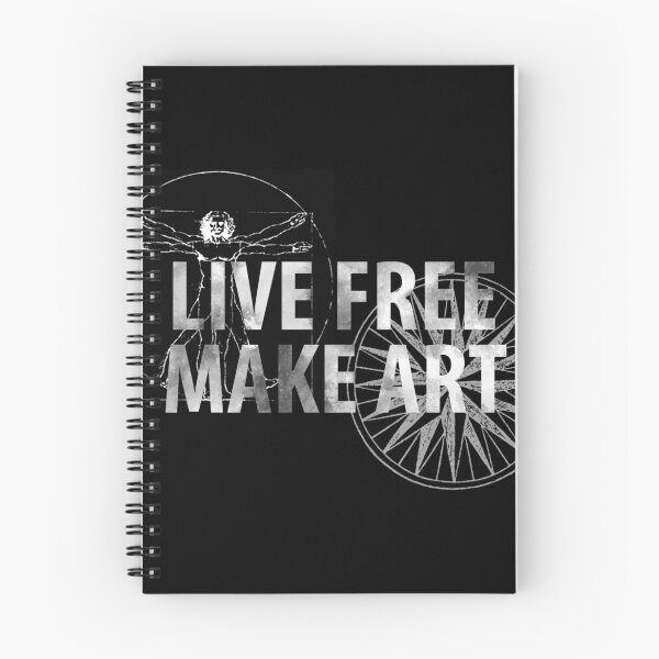 Item preview, Live Free Make Art Vitruvian Grunge designed and sold by 13Moons.